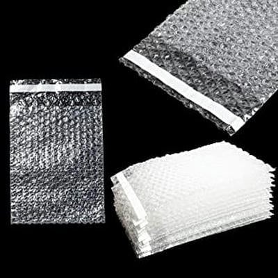 Insulating bubble wrap and foam sheets for packaging and thermal protection.